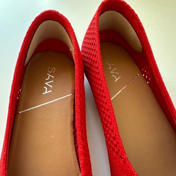 SAVA Red Woven Flats - Picture 9 of 10